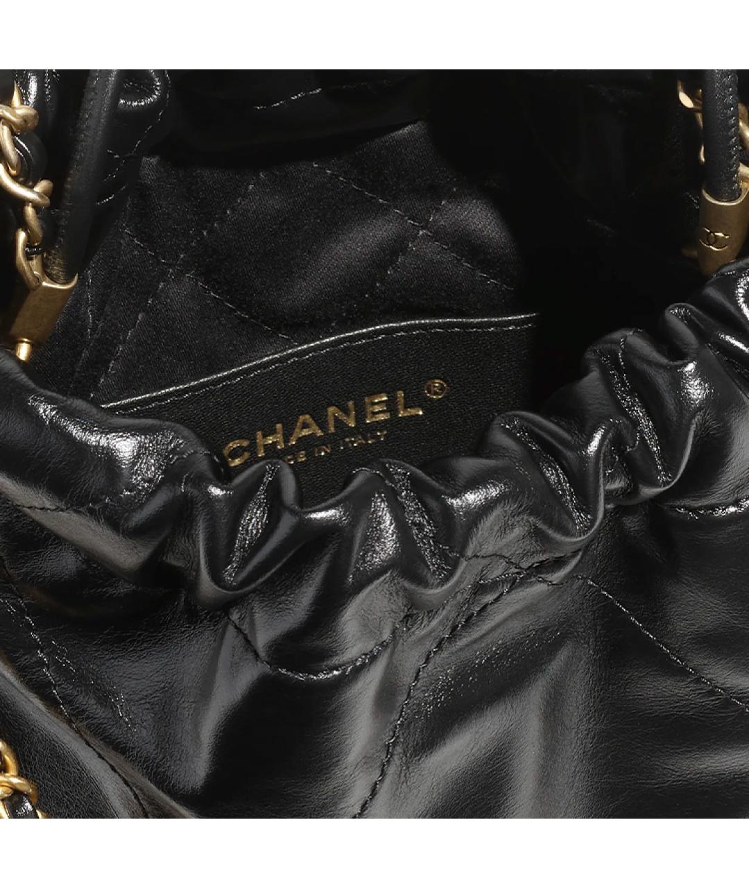 CHANEL Черная кожаная сумка через плечо, фото 2