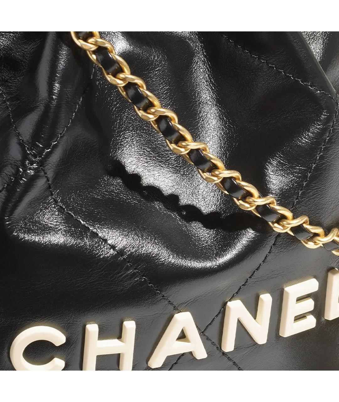 CHANEL Черная кожаная сумка через плечо, фото 3