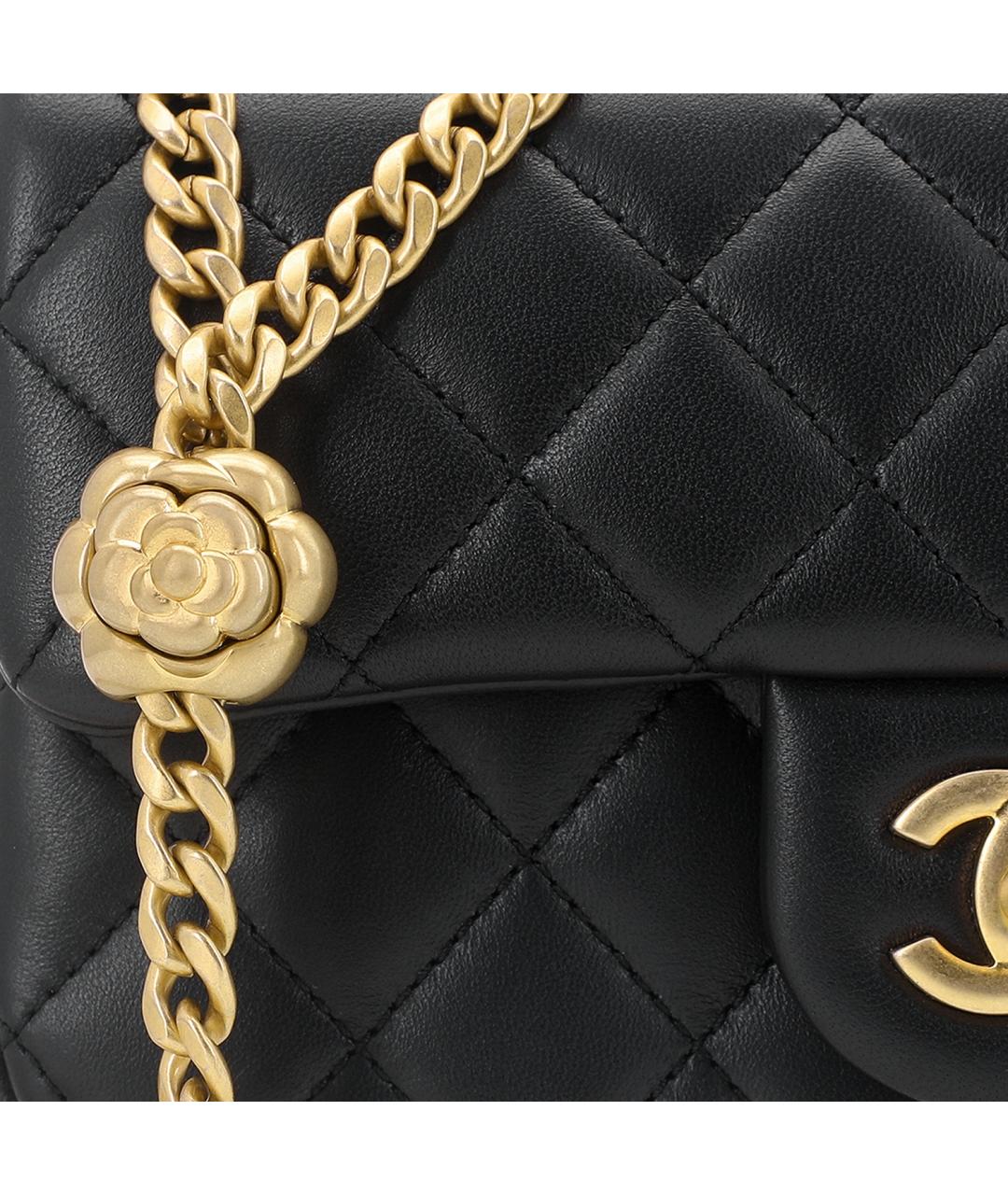CHANEL Черная кожаная сумка через плечо, фото 4