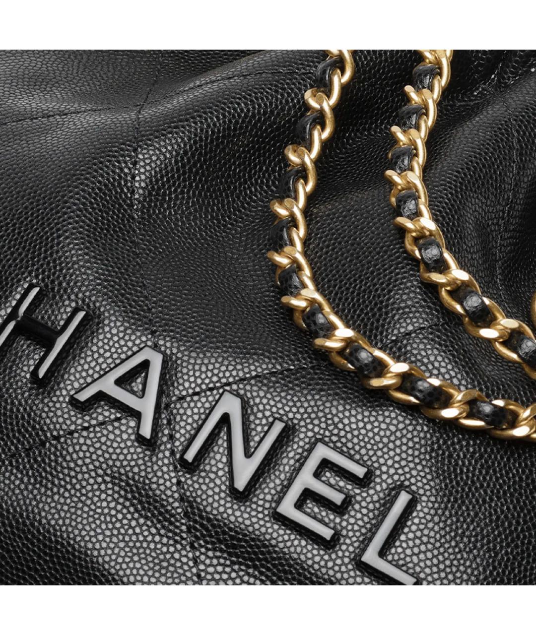 CHANEL Черная кожаная сумка через плечо, фото 5