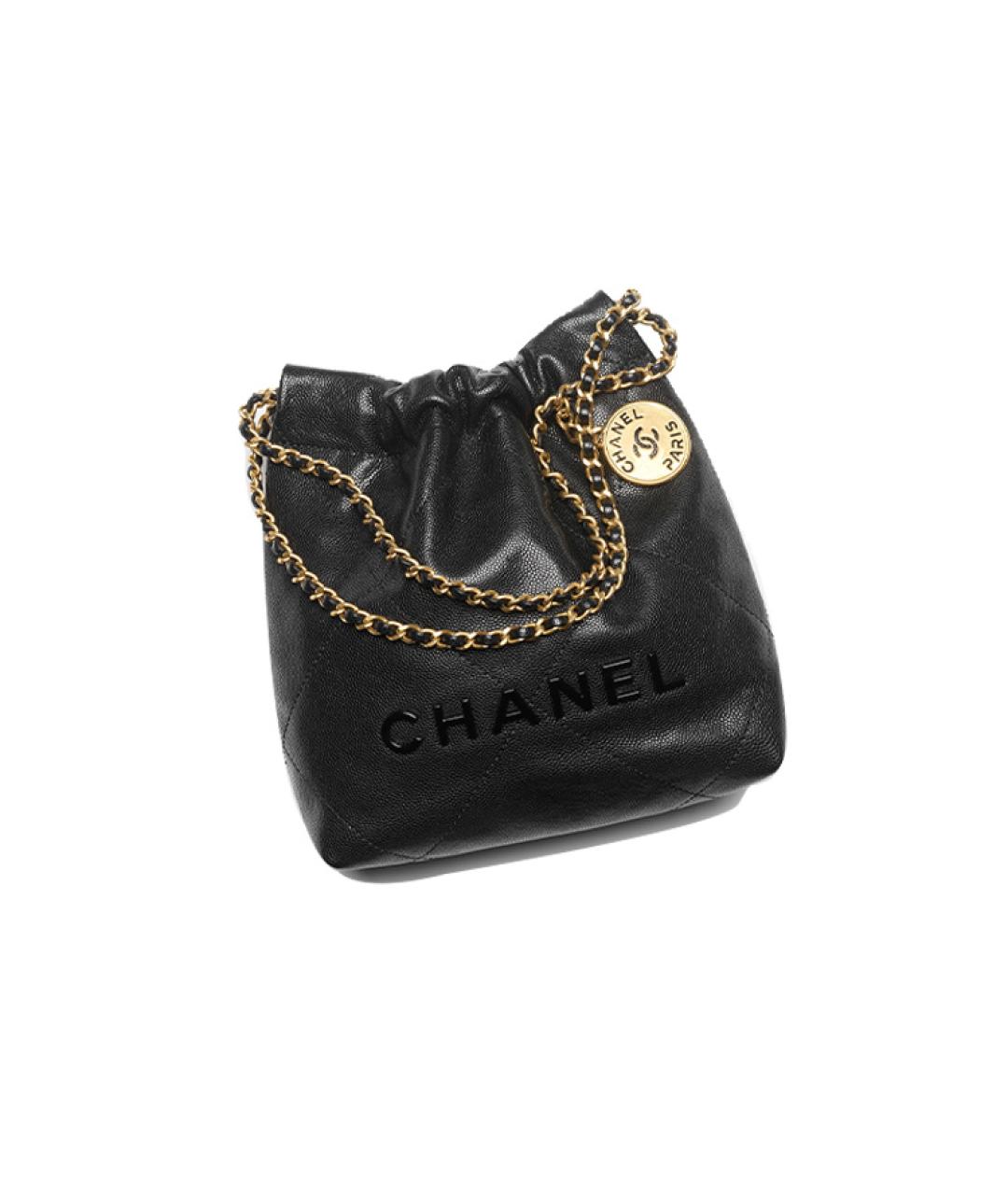 CHANEL Черная кожаная сумка через плечо, фото 3