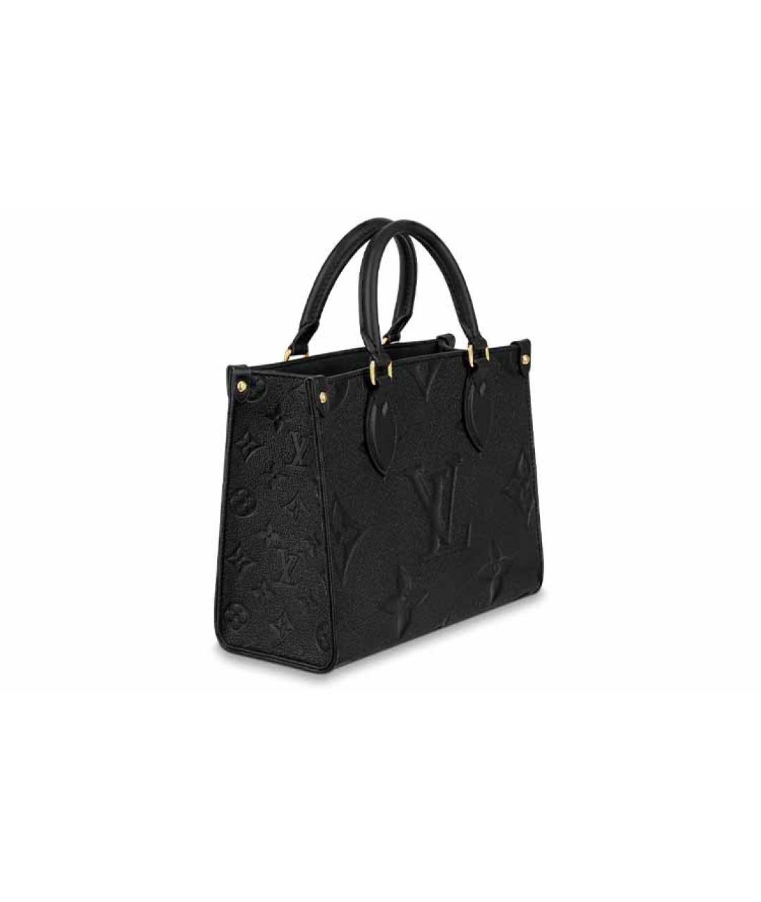 LOUIS VUITTON Черная кожаная сумка тоут, фото 2