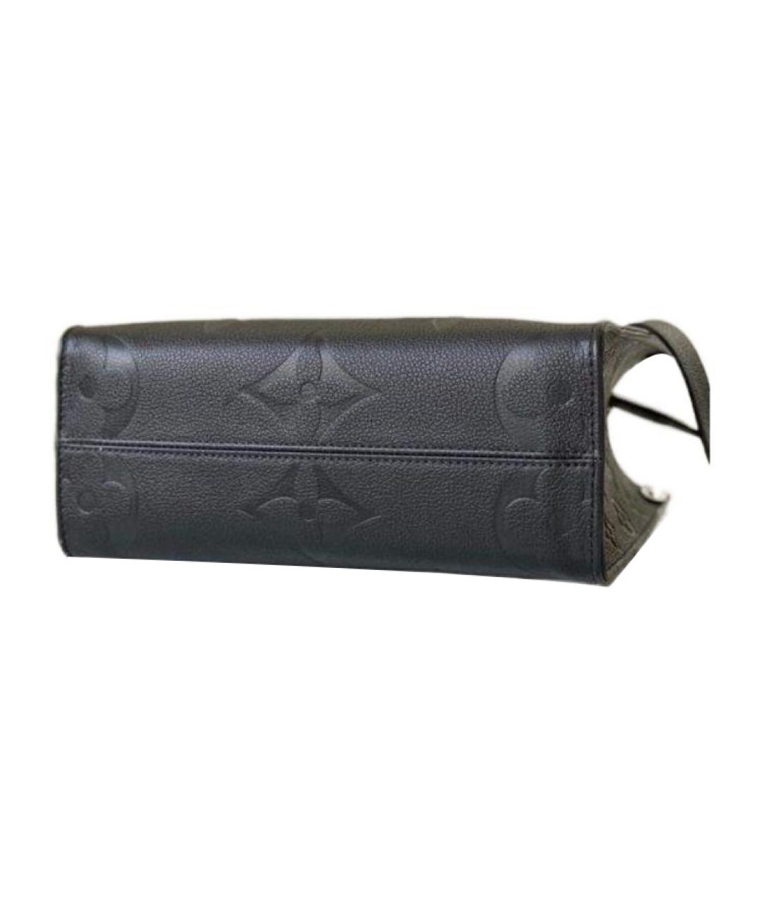 LOUIS VUITTON Черная кожаная сумка тоут, фото 4