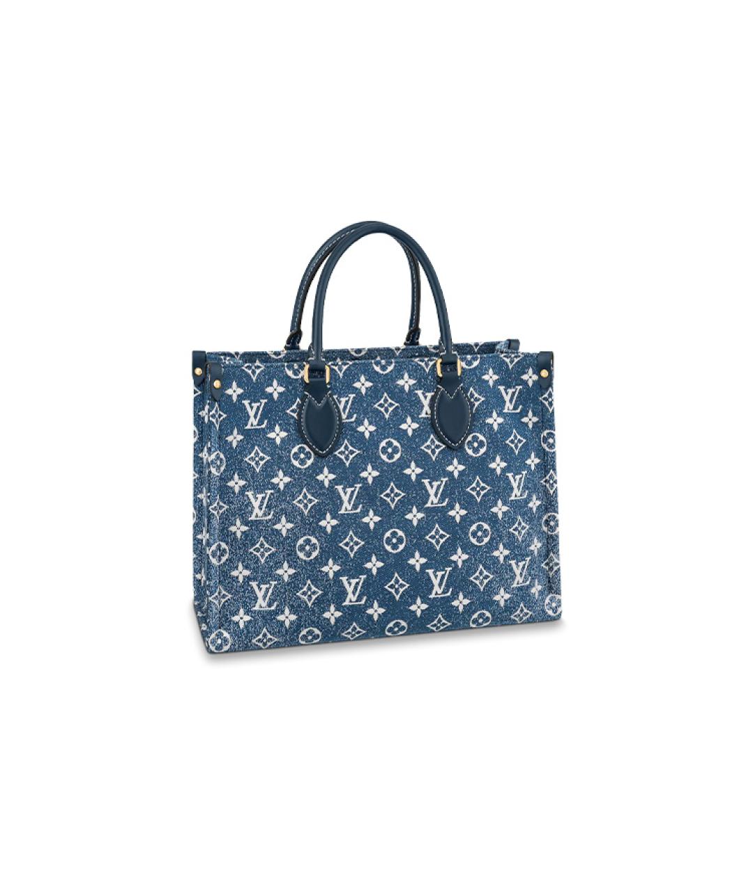 LOUIS VUITTON Синяя сумка тоут, фото 1