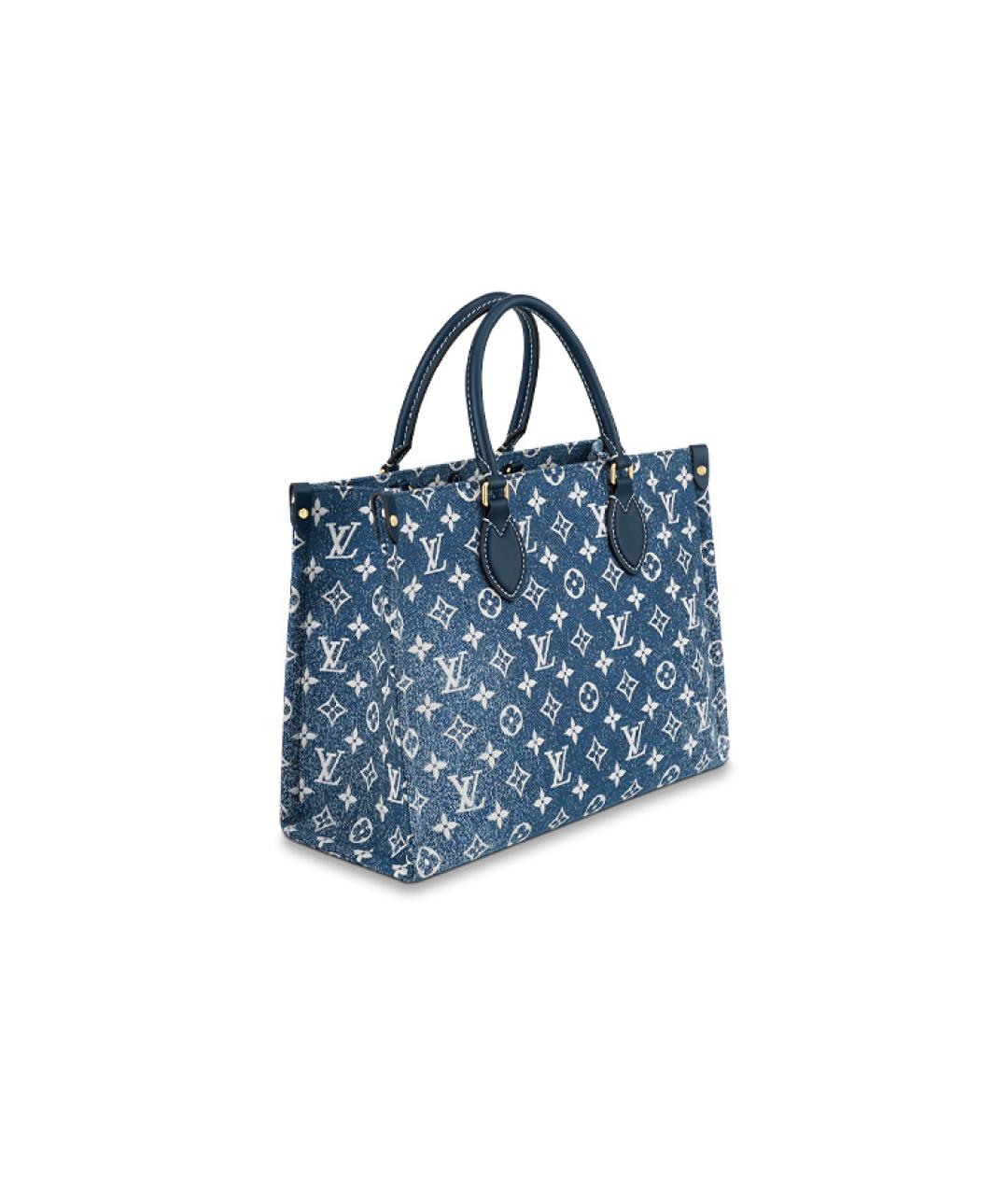 LOUIS VUITTON Синяя сумка тоут, фото 2