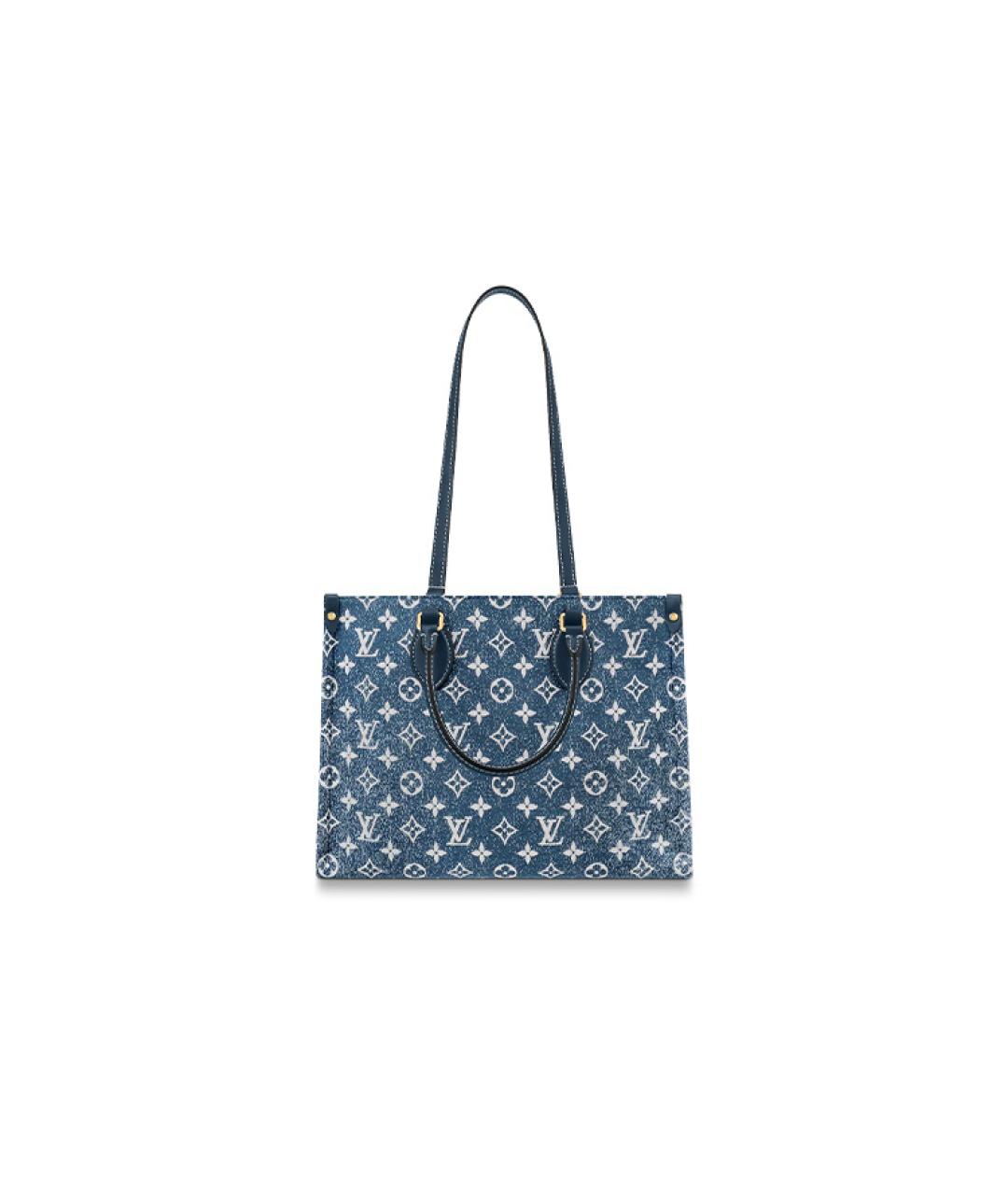 LOUIS VUITTON Синяя сумка тоут, фото 3