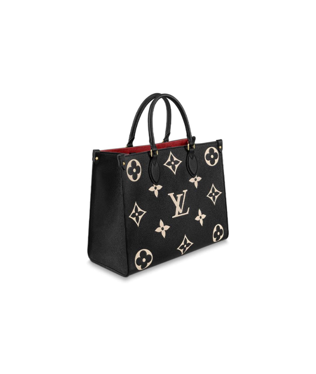 LOUIS VUITTON Черная кожаная сумка тоут, фото 2