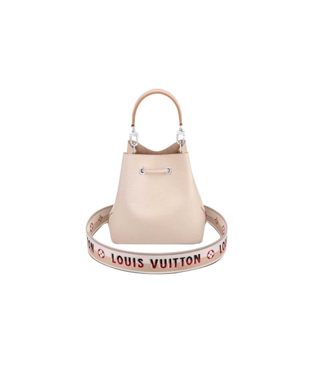 LOUIS VUITTON Бежевая кожаная сумка через плечо, фото 1