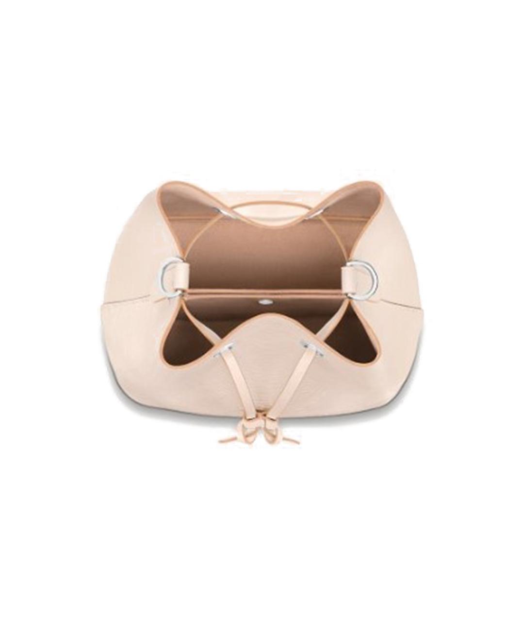 LOUIS VUITTON Бежевая кожаная сумка через плечо, фото 3