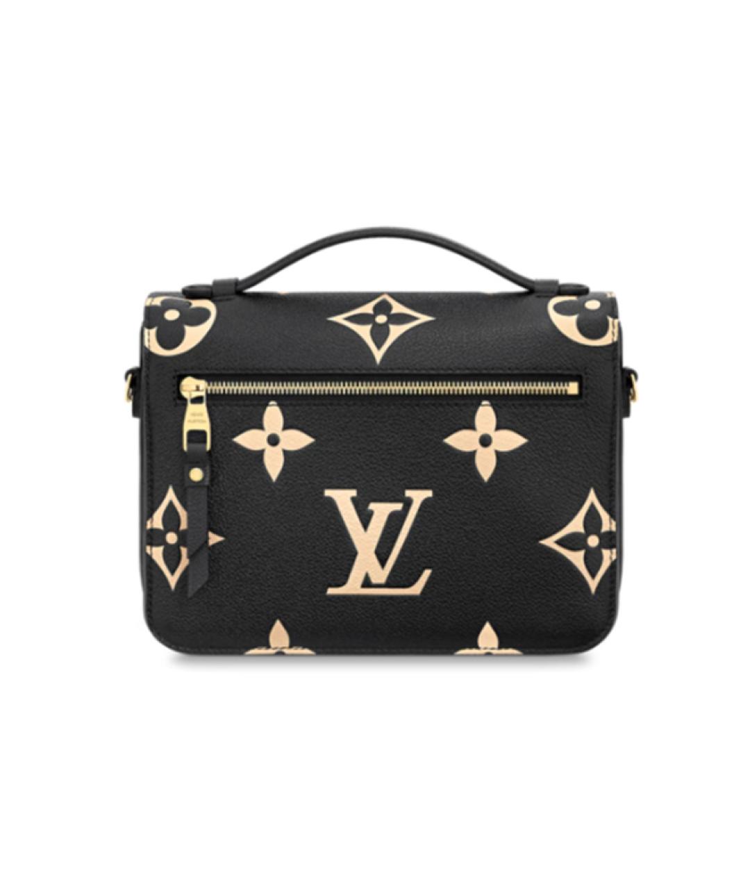 LOUIS VUITTON Черная кожаная сумка через плечо, фото 3