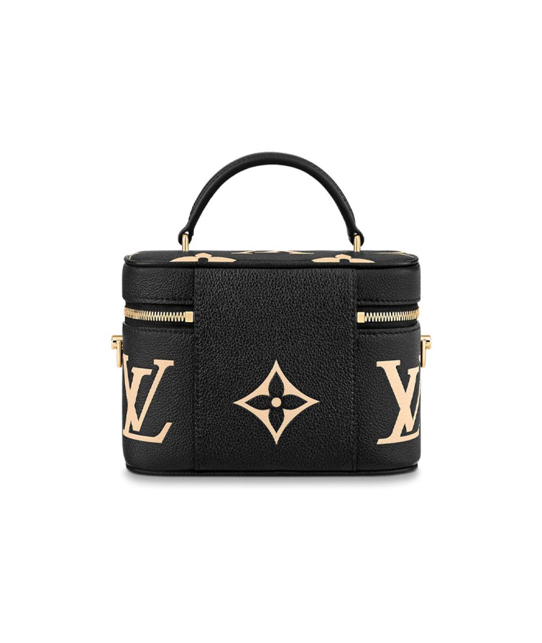 LOUIS VUITTON Черная кожаная сумка с короткими ручками, фото 3