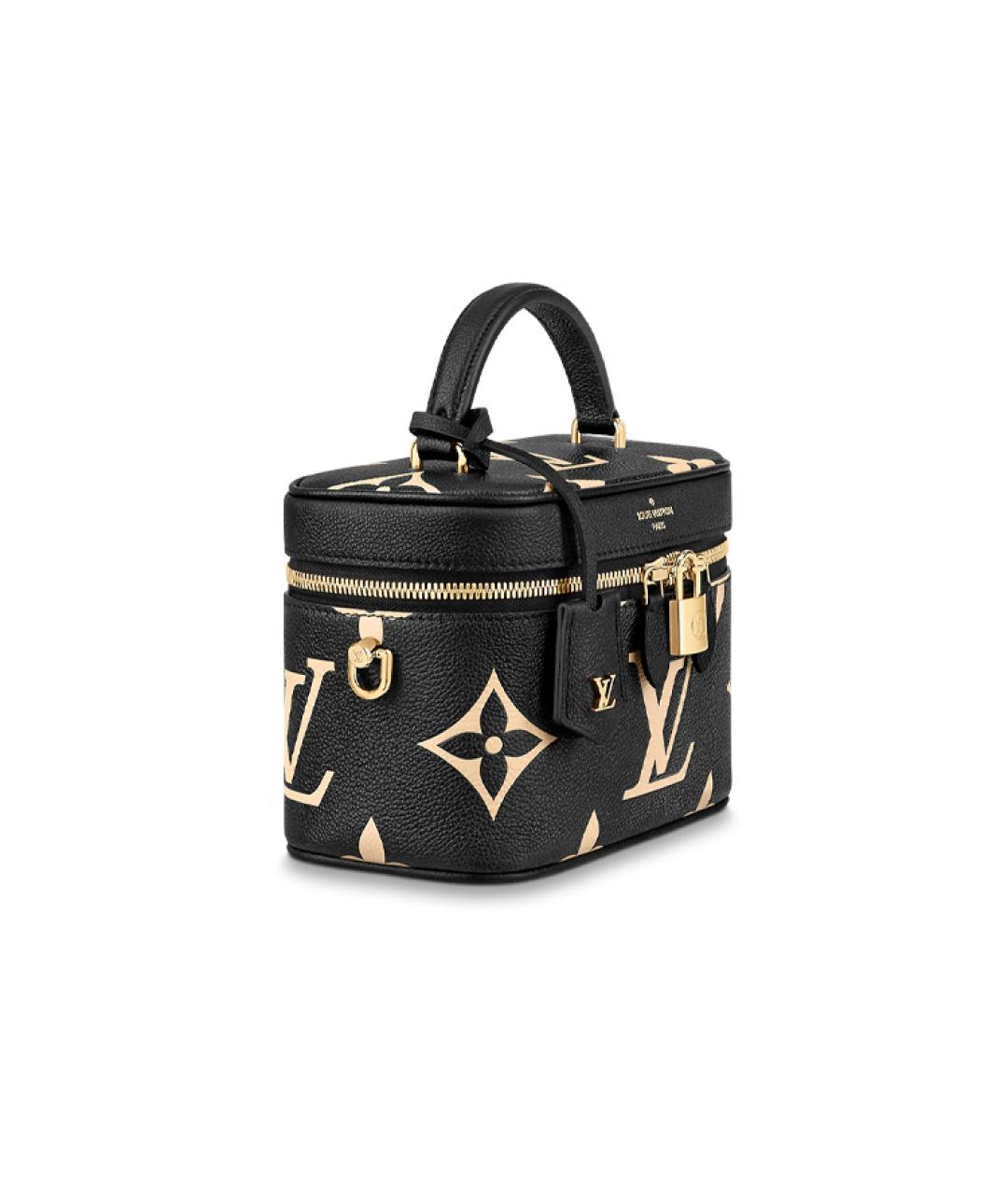 LOUIS VUITTON Черная кожаная сумка с короткими ручками, фото 2