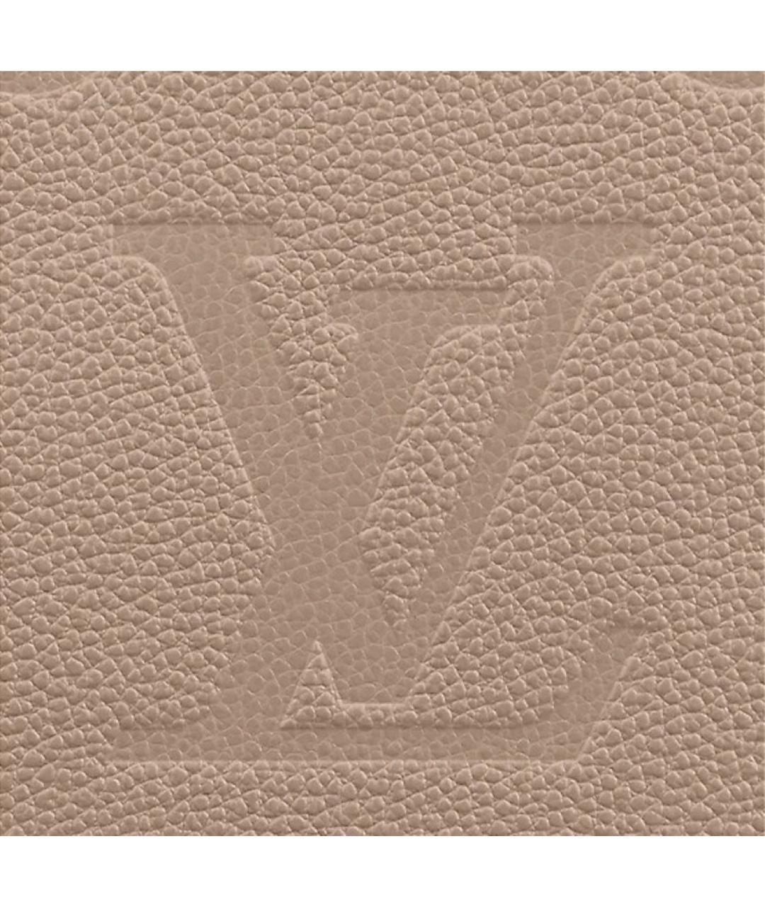 LOUIS VUITTON Бежевая кожаная сумка тоут, фото 5