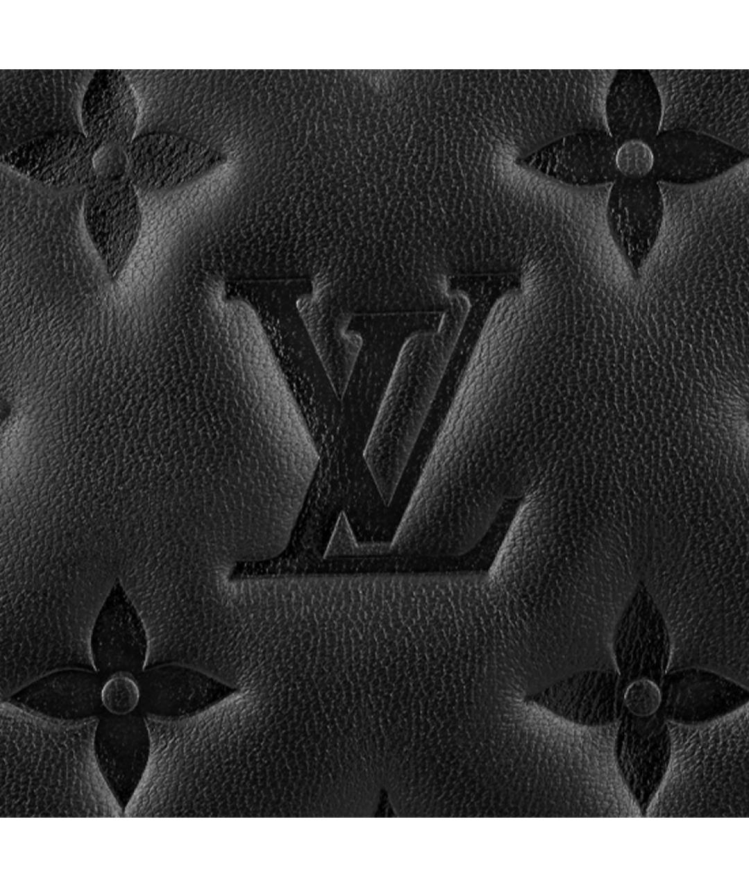 LOUIS VUITTON Черная кожаная сумка через плечо, фото 5