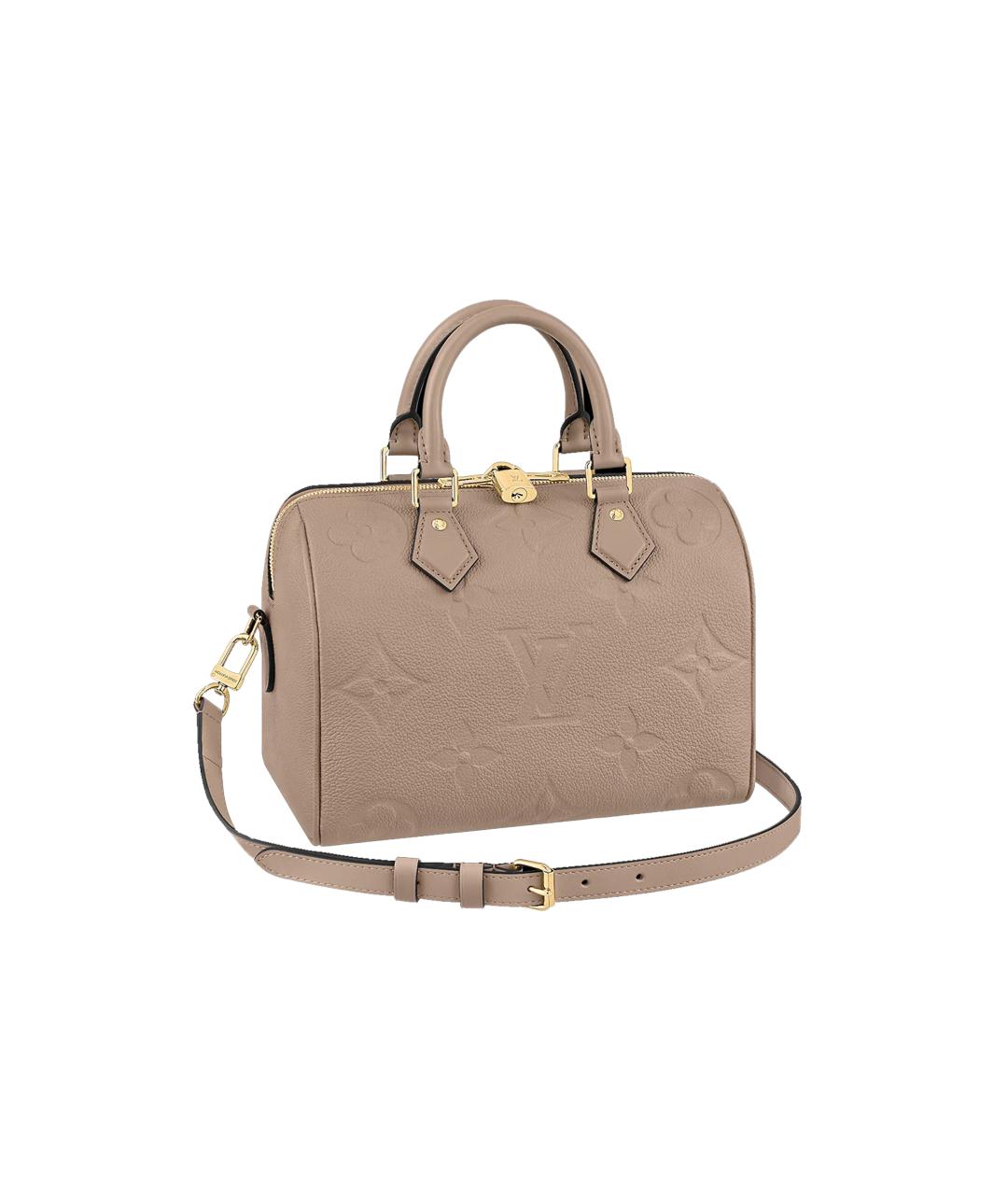 LOUIS VUITTON Серая кожаная сумка с короткими ручками, фото 3