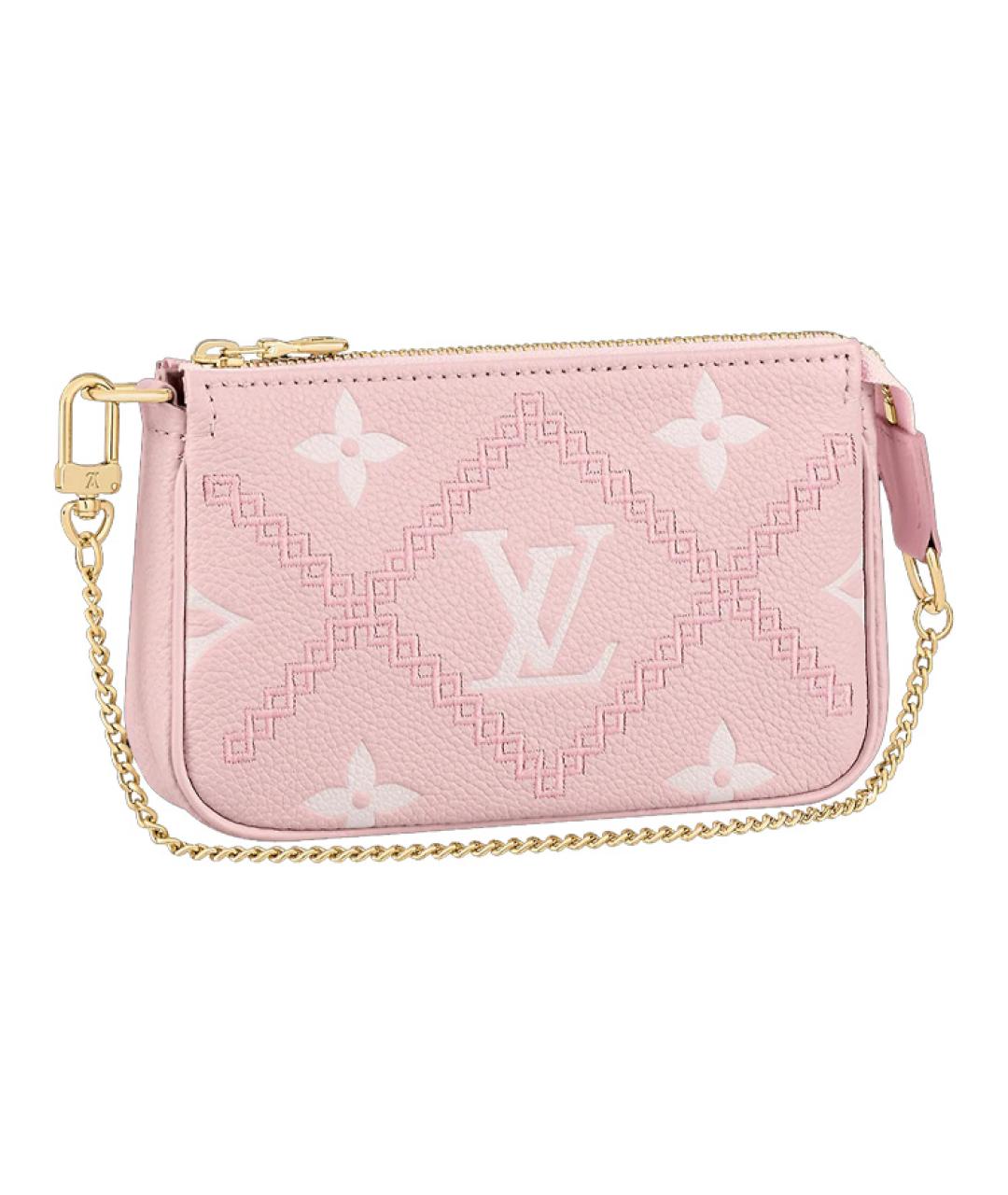 LOUIS VUITTON Розовая кожаная сумка через плечо, фото 2