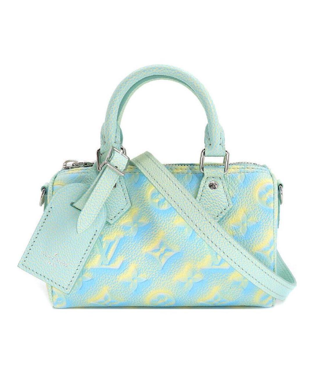 LOUIS VUITTON Бирюзовая кожаная сумка через плечо, фото 2