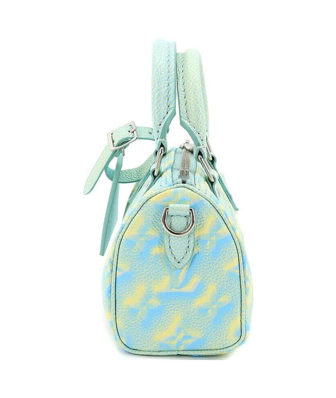 LOUIS VUITTON Бирюзовая кожаная сумка через плечо, фото 4