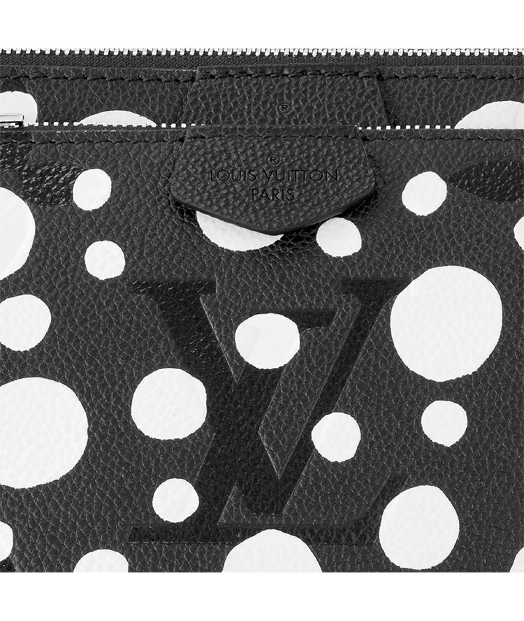 LOUIS VUITTON Черная кожаная сумка через плечо, фото 5