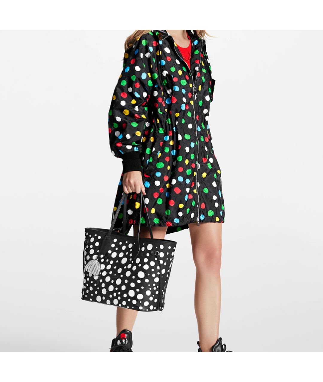 LOUIS VUITTON Черная кожаная сумка тоут, фото 8
