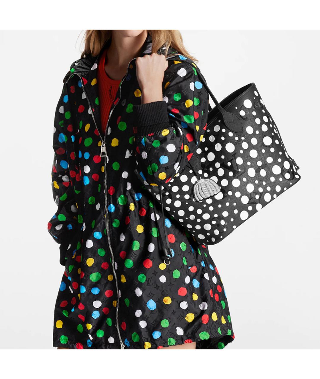 LOUIS VUITTON Черная кожаная сумка тоут, фото 9