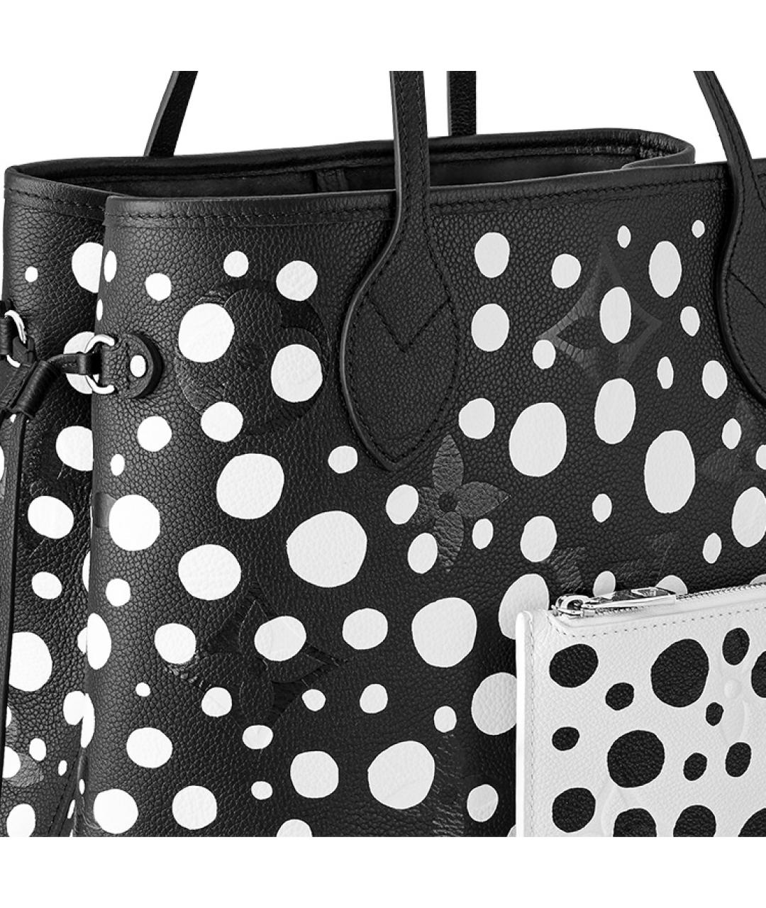 LOUIS VUITTON Черная кожаная сумка тоут, фото 7