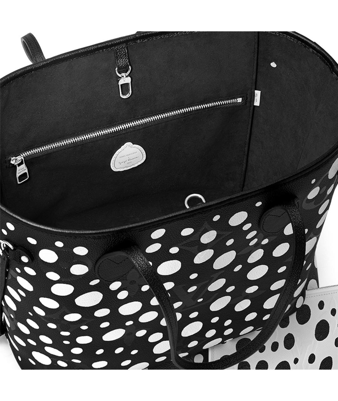 LOUIS VUITTON Черная кожаная сумка тоут, фото 6