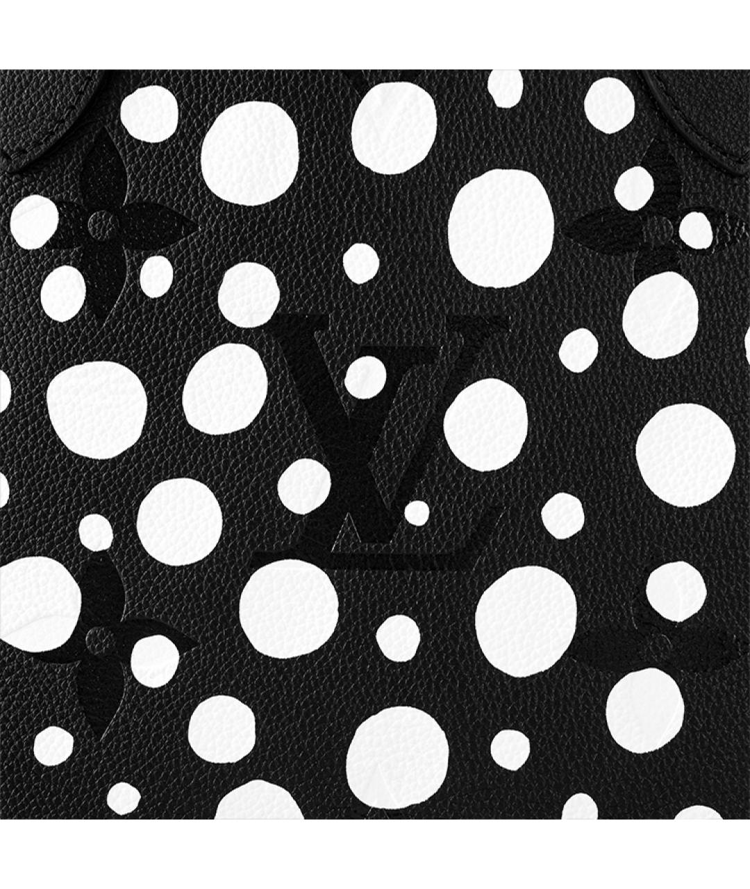 LOUIS VUITTON Черная кожаная сумка тоут, фото 5