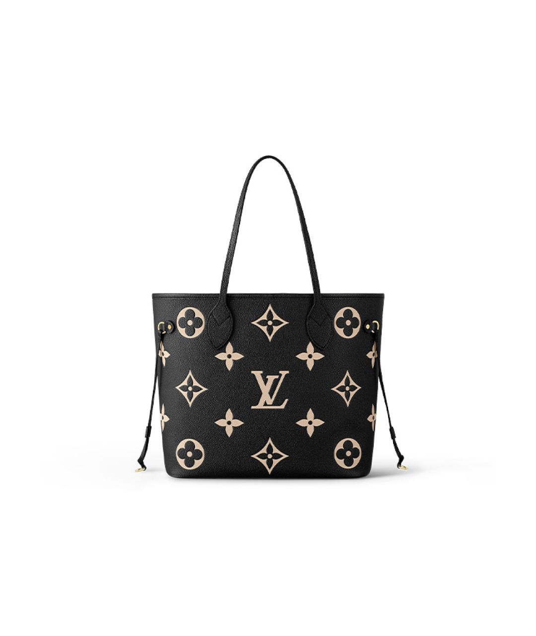 LOUIS VUITTON Черная кожаная сумка тоут, фото 1