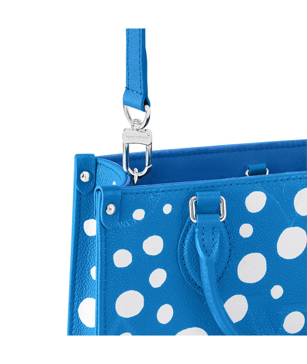 LOUIS VUITTON Синяя кожаная сумка тоут, фото 5