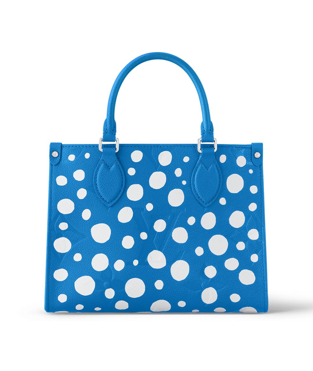 LOUIS VUITTON Синяя кожаная сумка тоут, фото 3