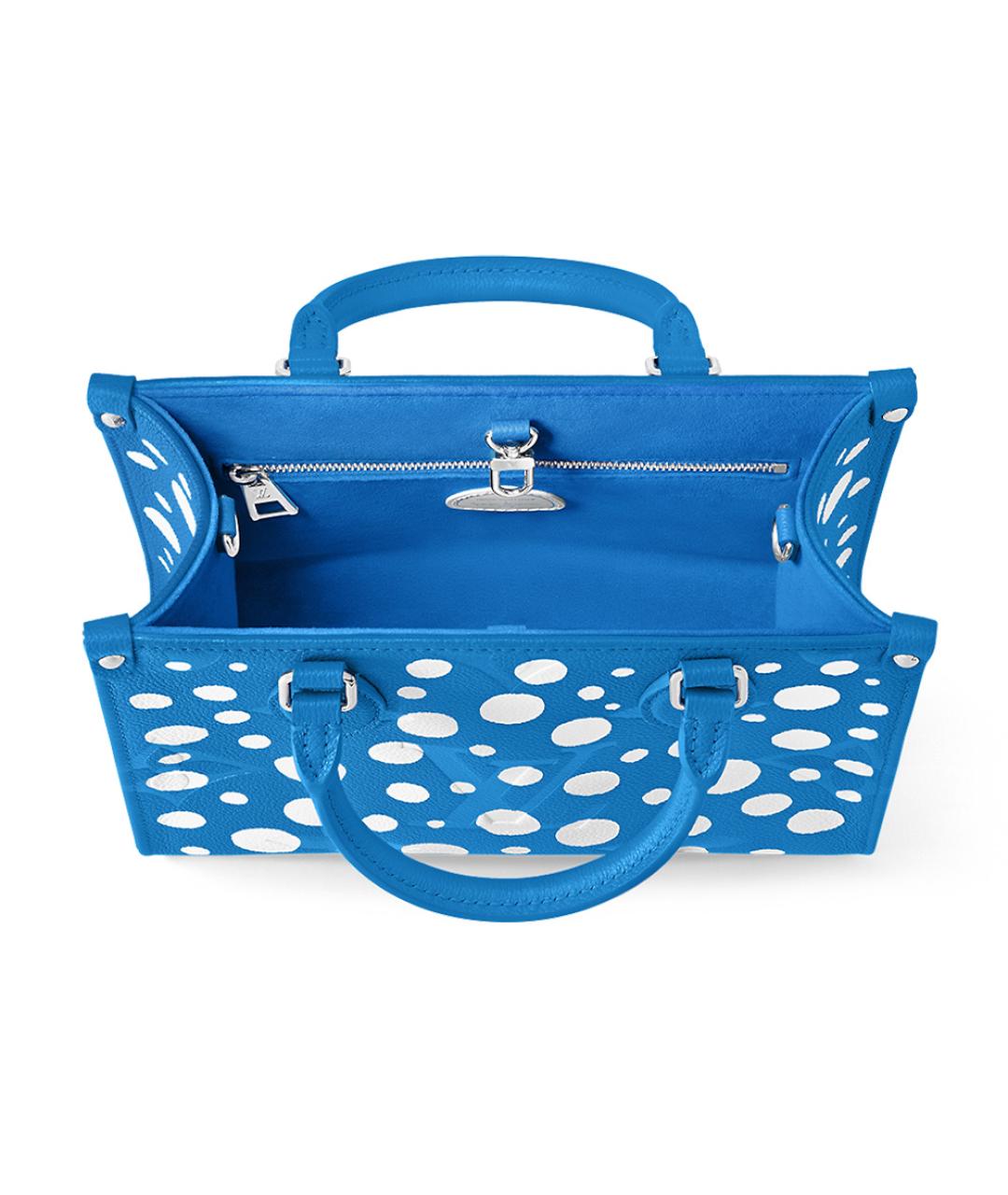 LOUIS VUITTON Синяя кожаная сумка тоут, фото 4