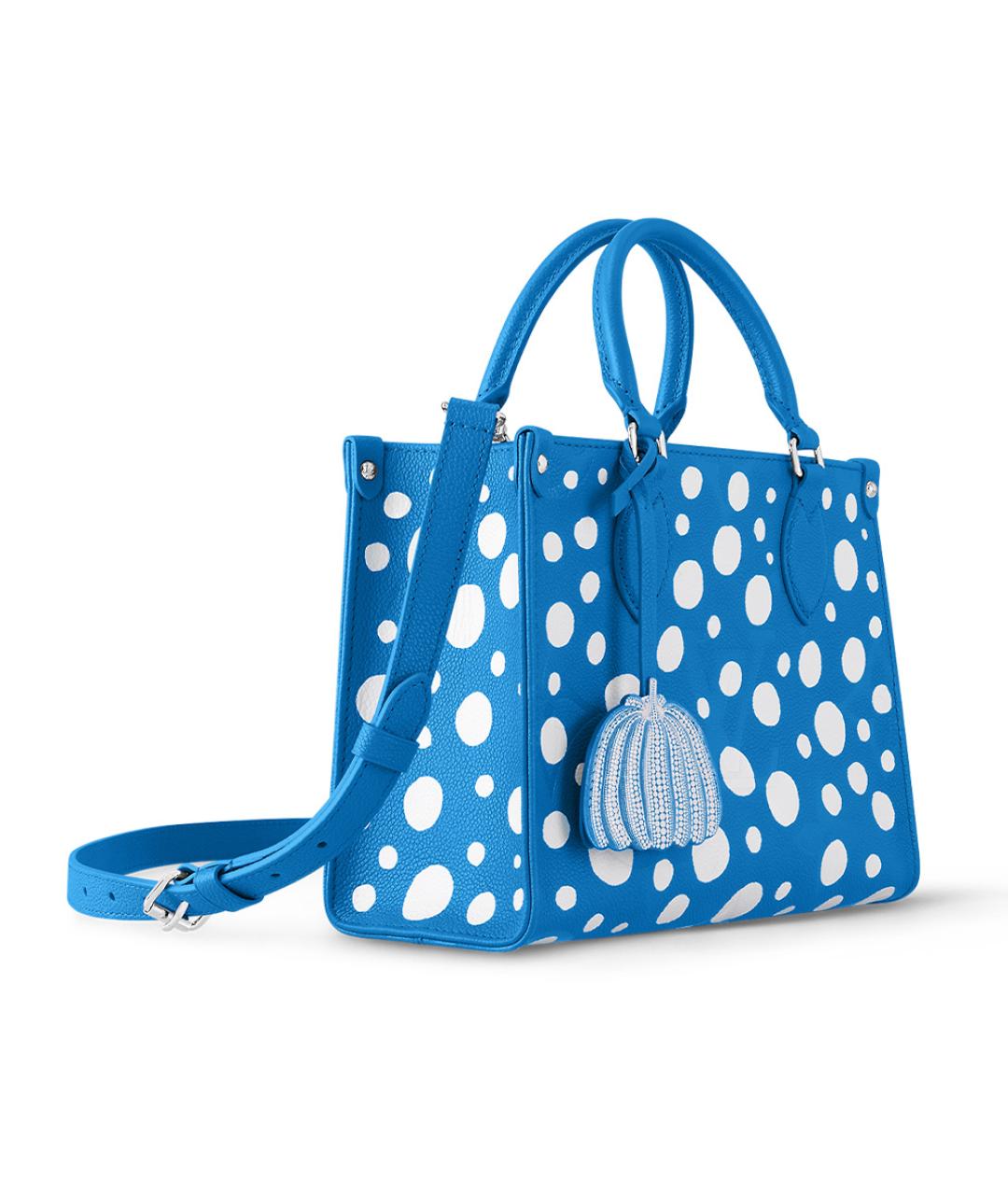 LOUIS VUITTON Синяя кожаная сумка тоут, фото 2