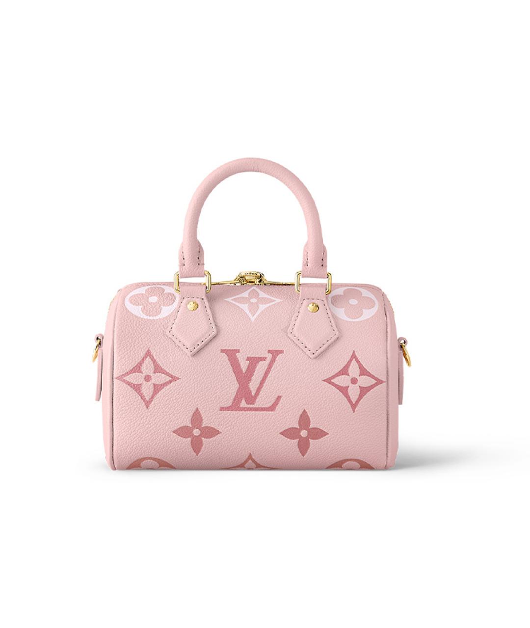 LOUIS VUITTON Розовая кожаная сумка с короткими ручками, фото 3