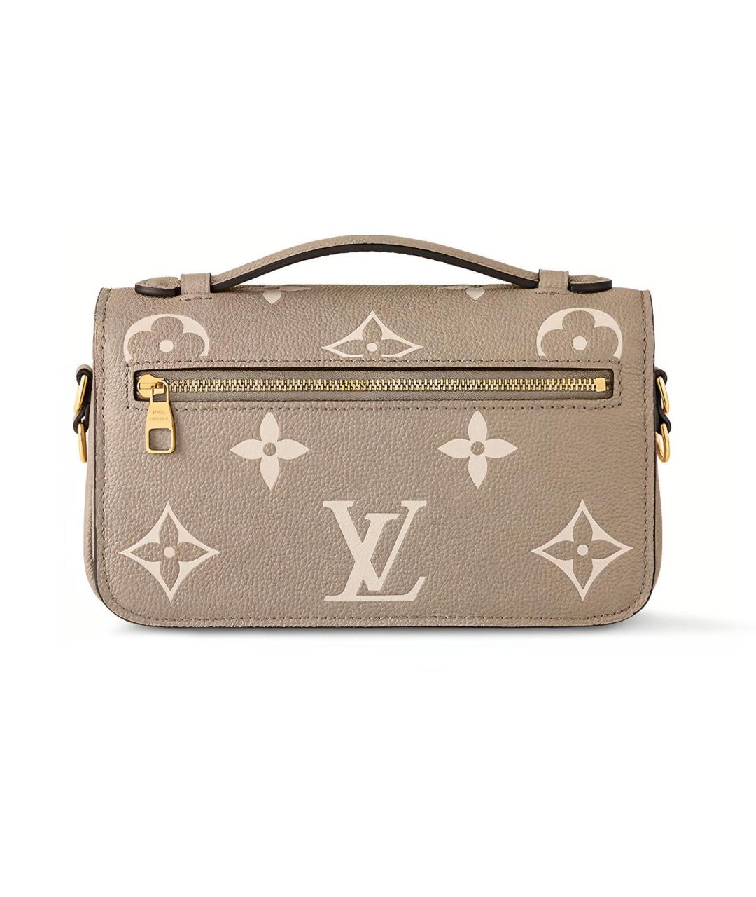 LOUIS VUITTON Серая кожаная сумка через плечо, фото 2