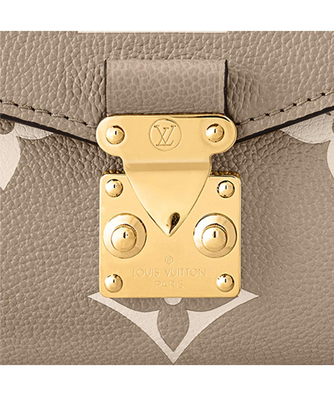LOUIS VUITTON Серая кожаная сумка через плечо, фото 7
