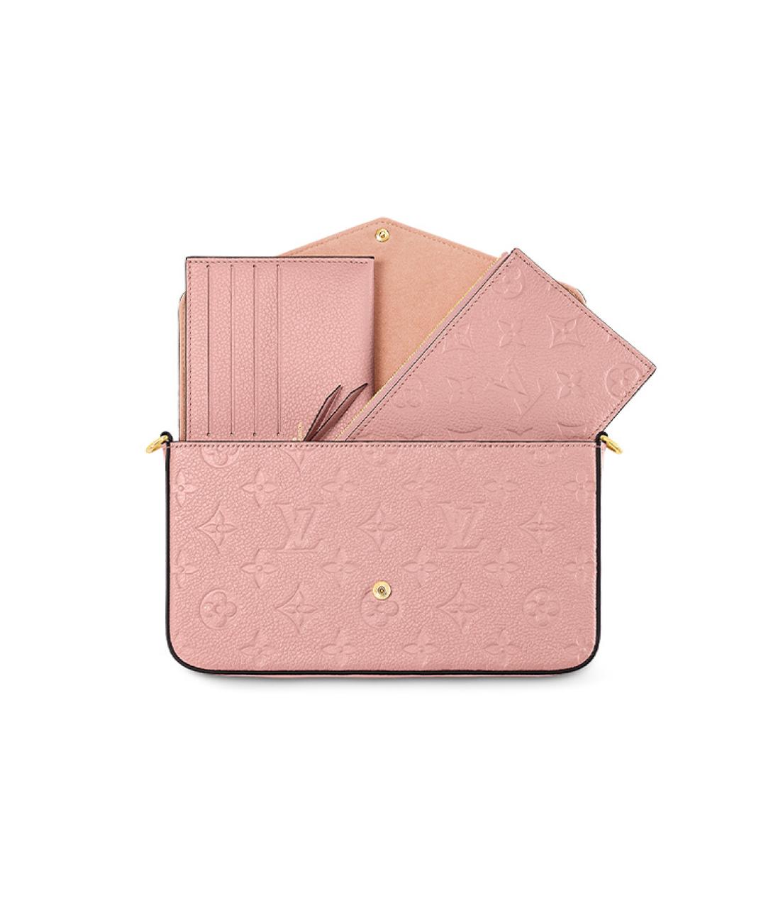 LOUIS VUITTON Розовая кожаная сумка через плечо, фото 5