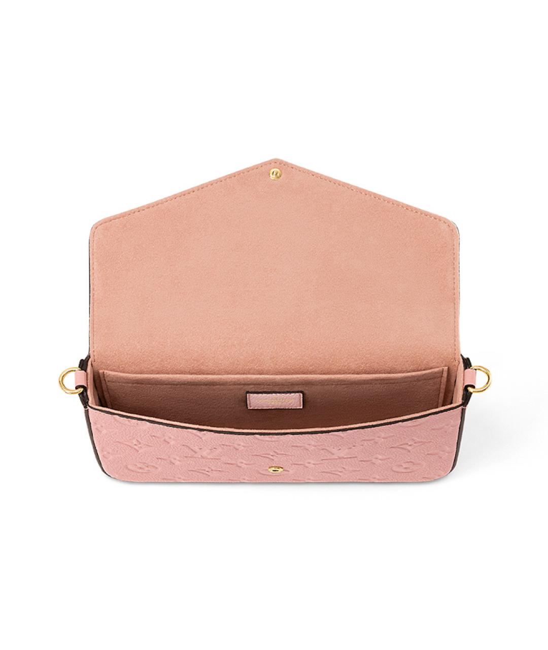 LOUIS VUITTON Розовая кожаная сумка через плечо, фото 4