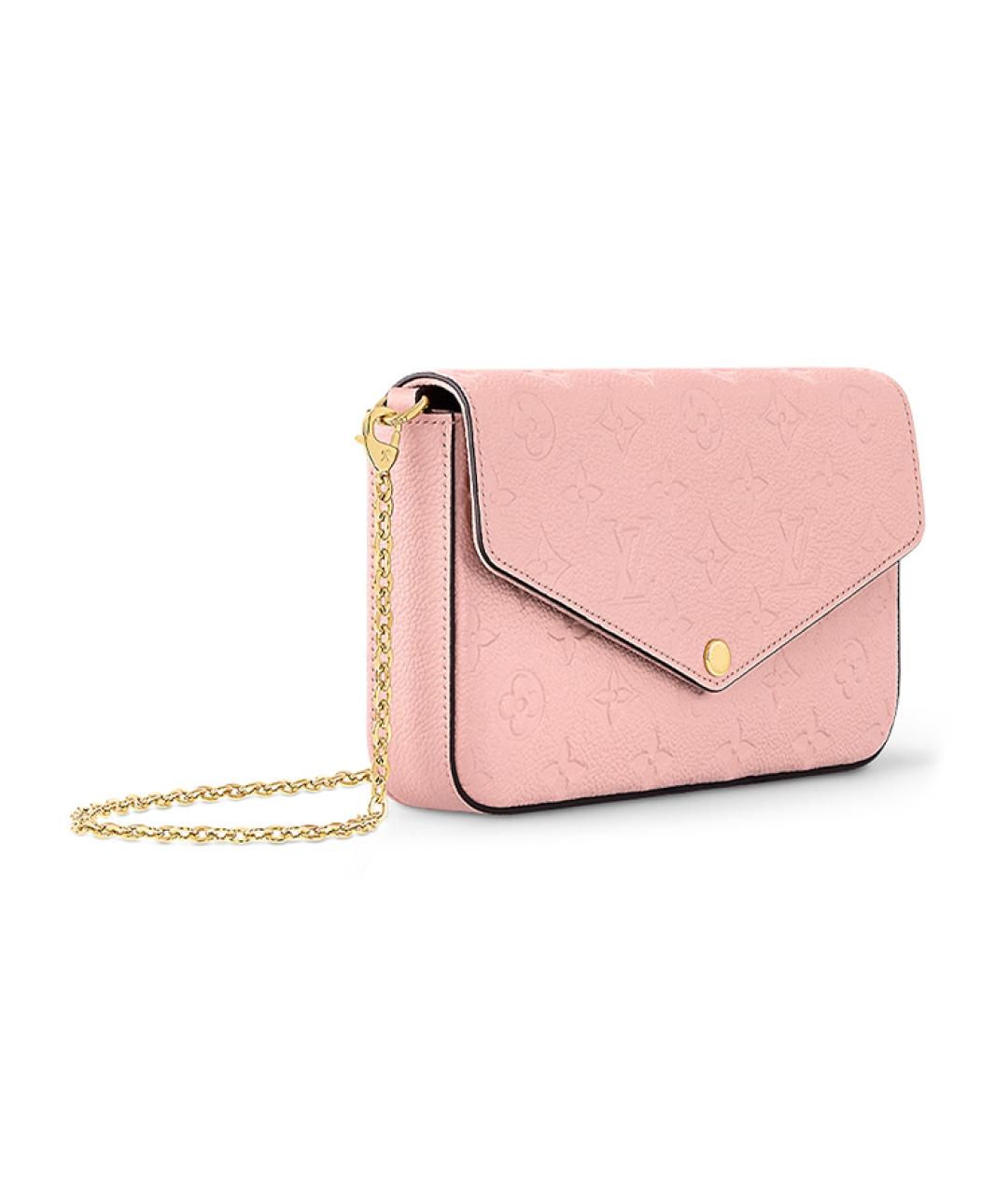 LOUIS VUITTON Розовая кожаная сумка через плечо, фото 2