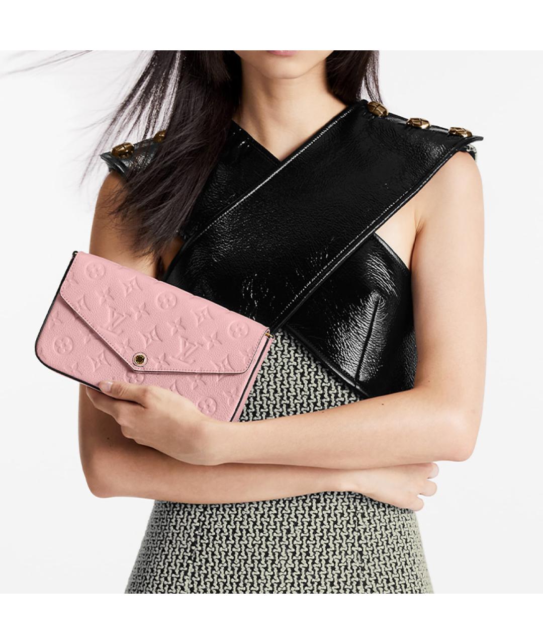 LOUIS VUITTON Розовая кожаная сумка через плечо, фото 7