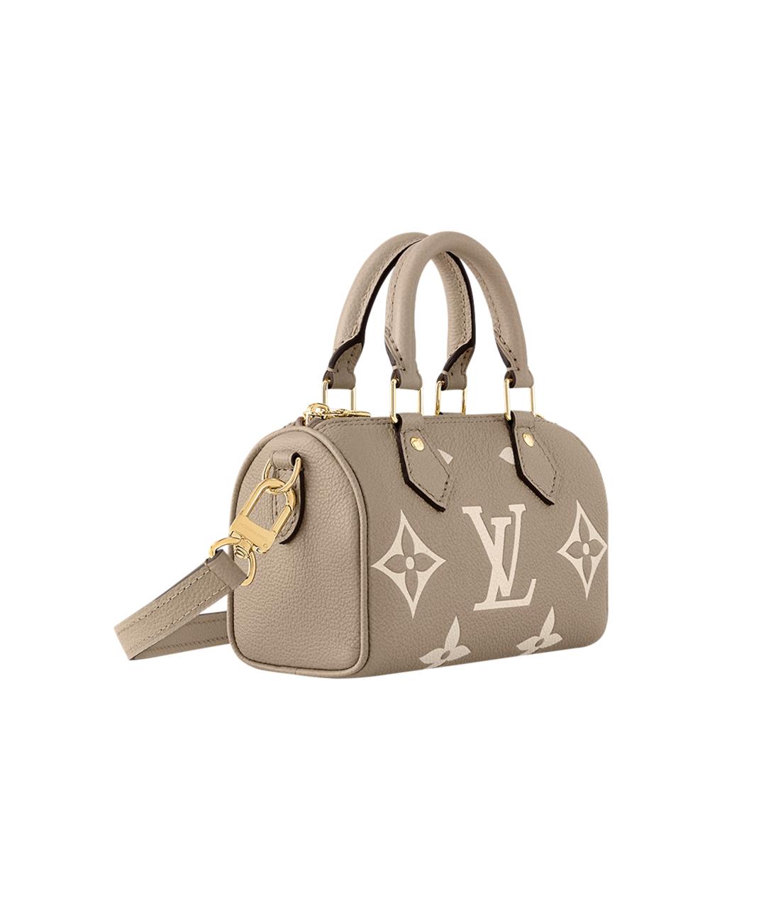 LOUIS VUITTON Бежевая кожаная сумка с короткими ручками, фото 2