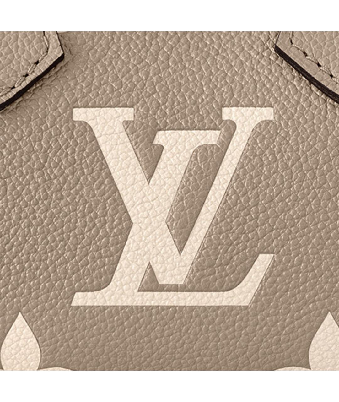 LOUIS VUITTON Бежевая кожаная сумка с короткими ручками, фото 6