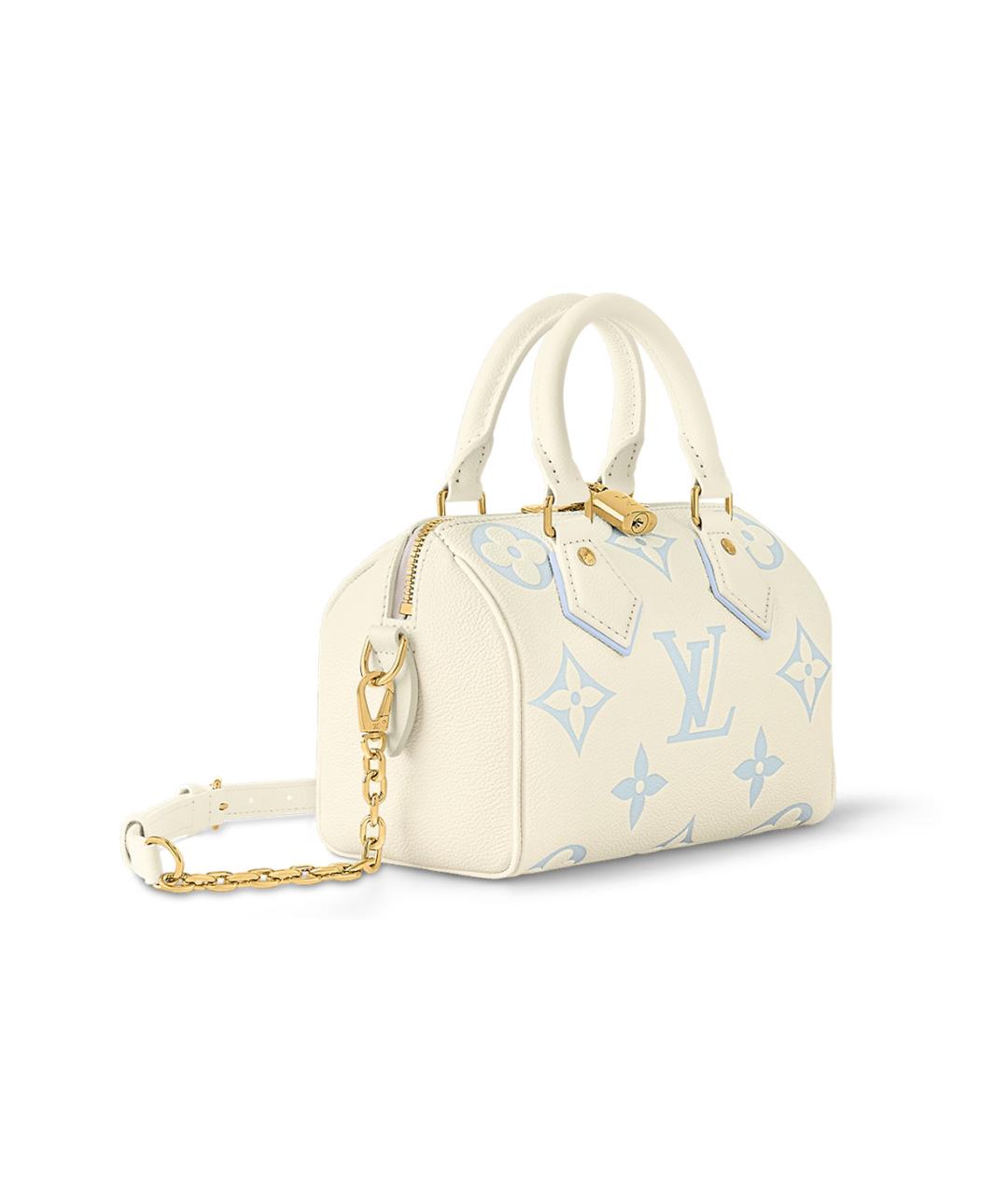 LOUIS VUITTON Голубая кожаная сумка с короткими ручками, фото 2