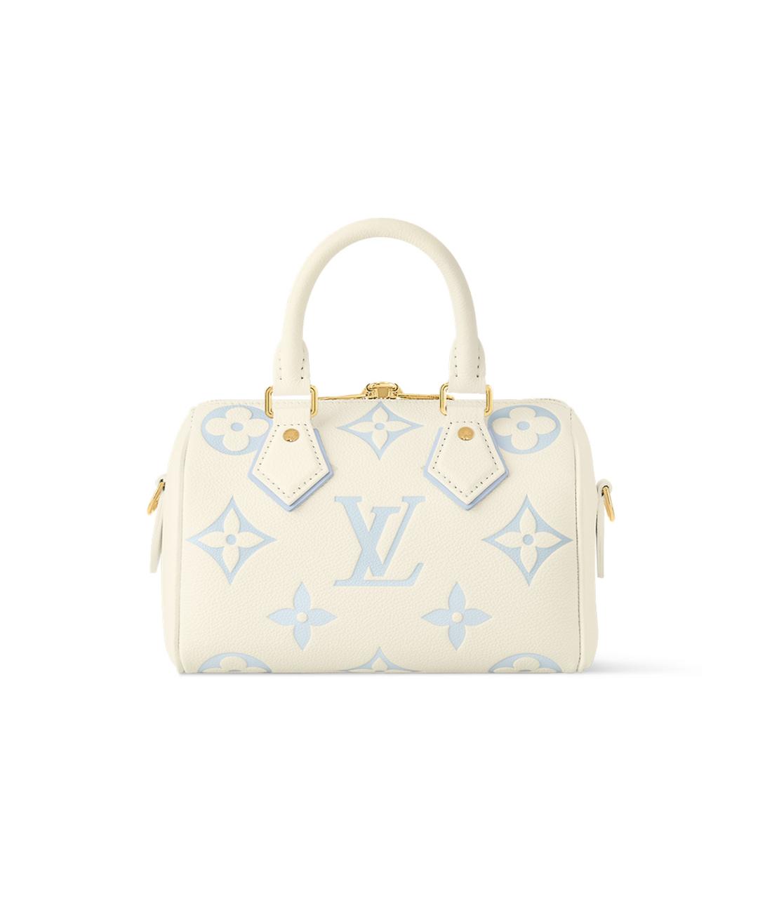 LOUIS VUITTON Голубая кожаная сумка с короткими ручками, фото 3