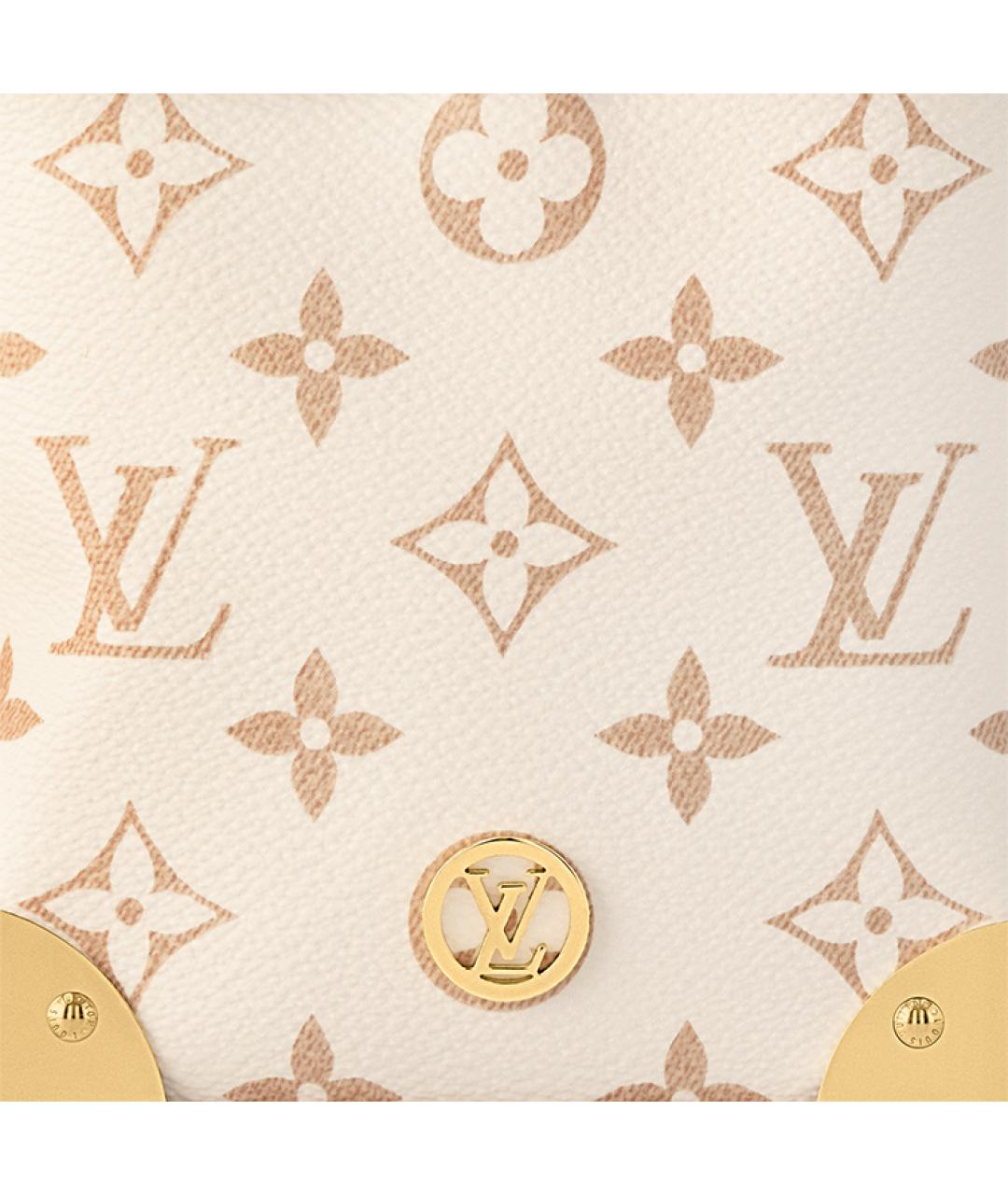 LOUIS VUITTON Бежевая кожаная сумка через плечо, фото 6