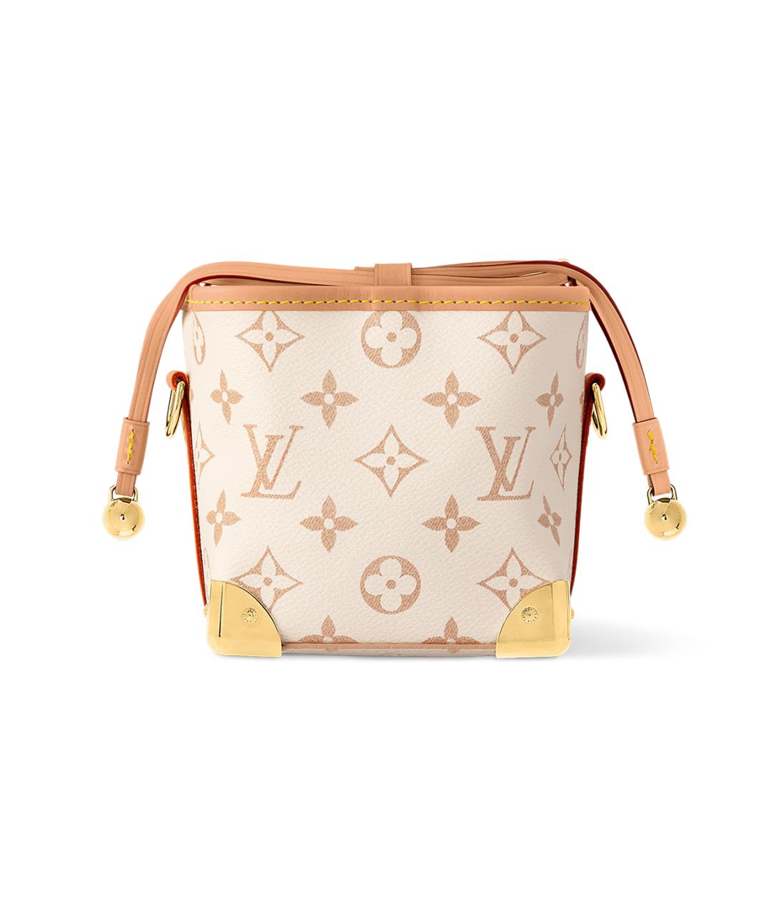 LOUIS VUITTON Бежевая кожаная сумка через плечо, фото 3