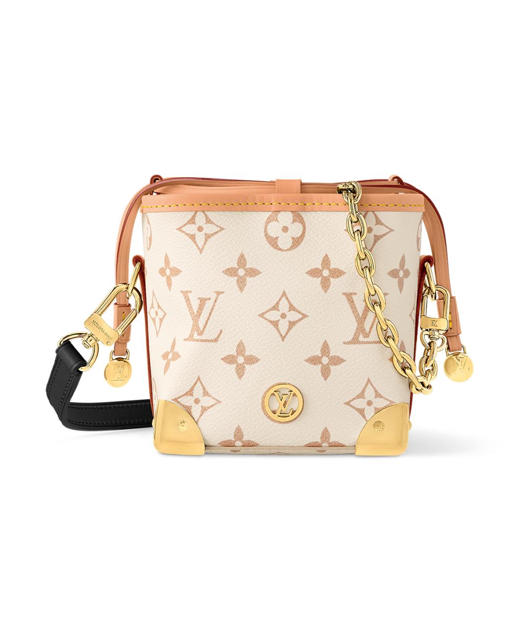 LOUIS VUITTON Бежевая кожаная сумка через плечо, фото 1