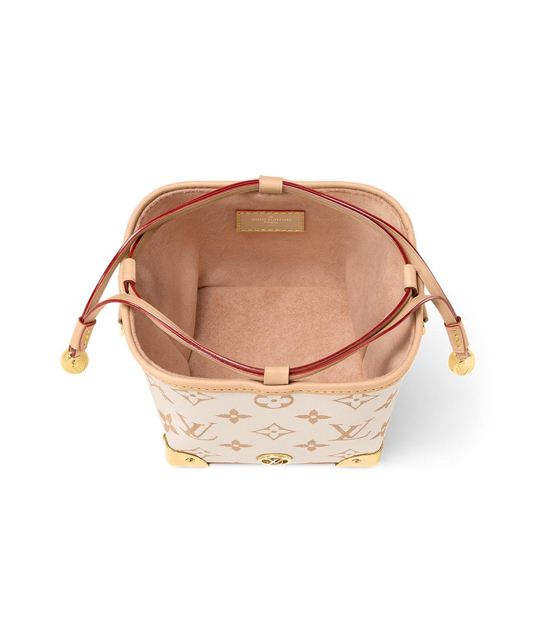 LOUIS VUITTON Бежевая кожаная сумка через плечо, фото 4
