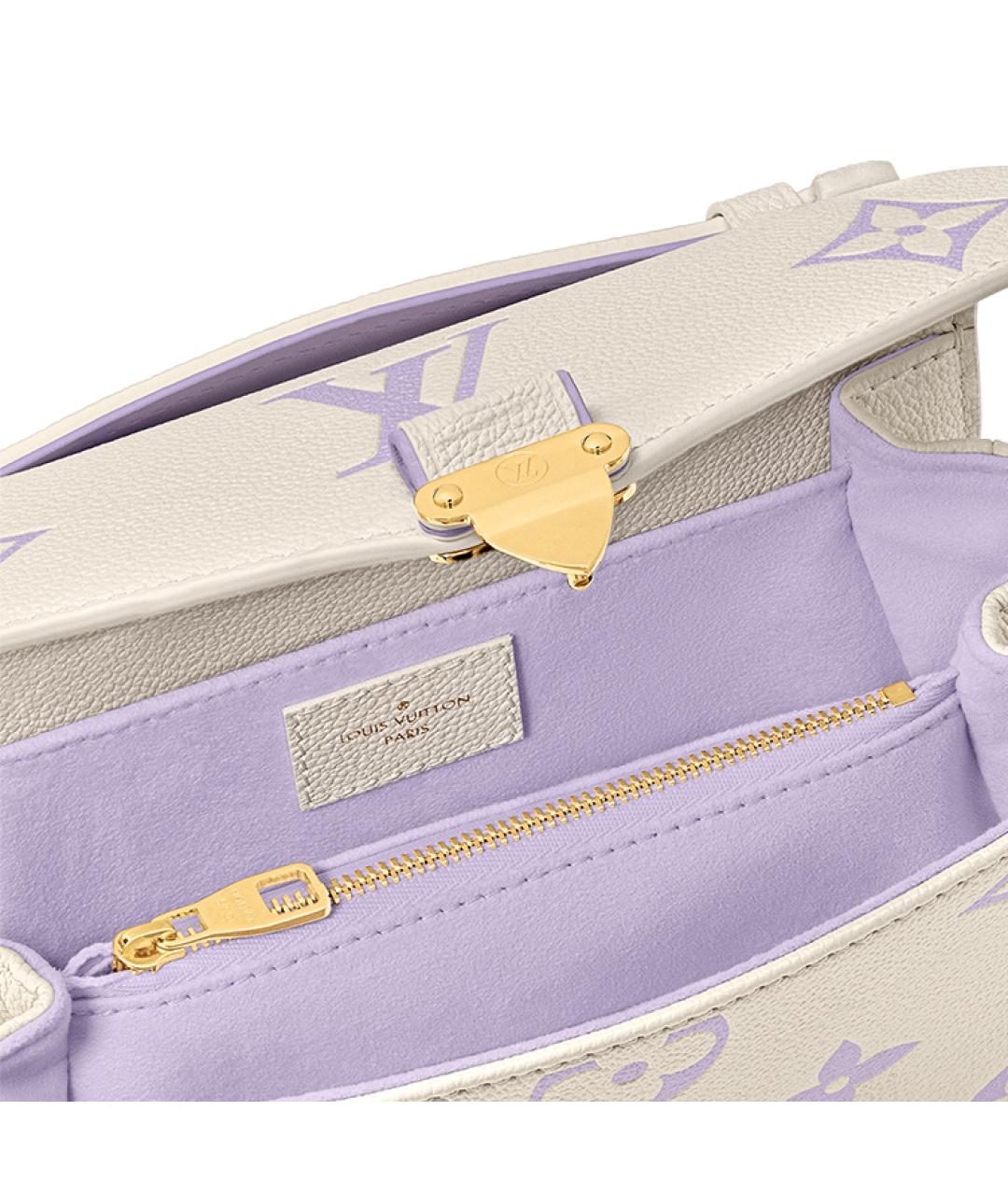 LOUIS VUITTON Фиолетовая кожаная сумка через плечо, фото 5