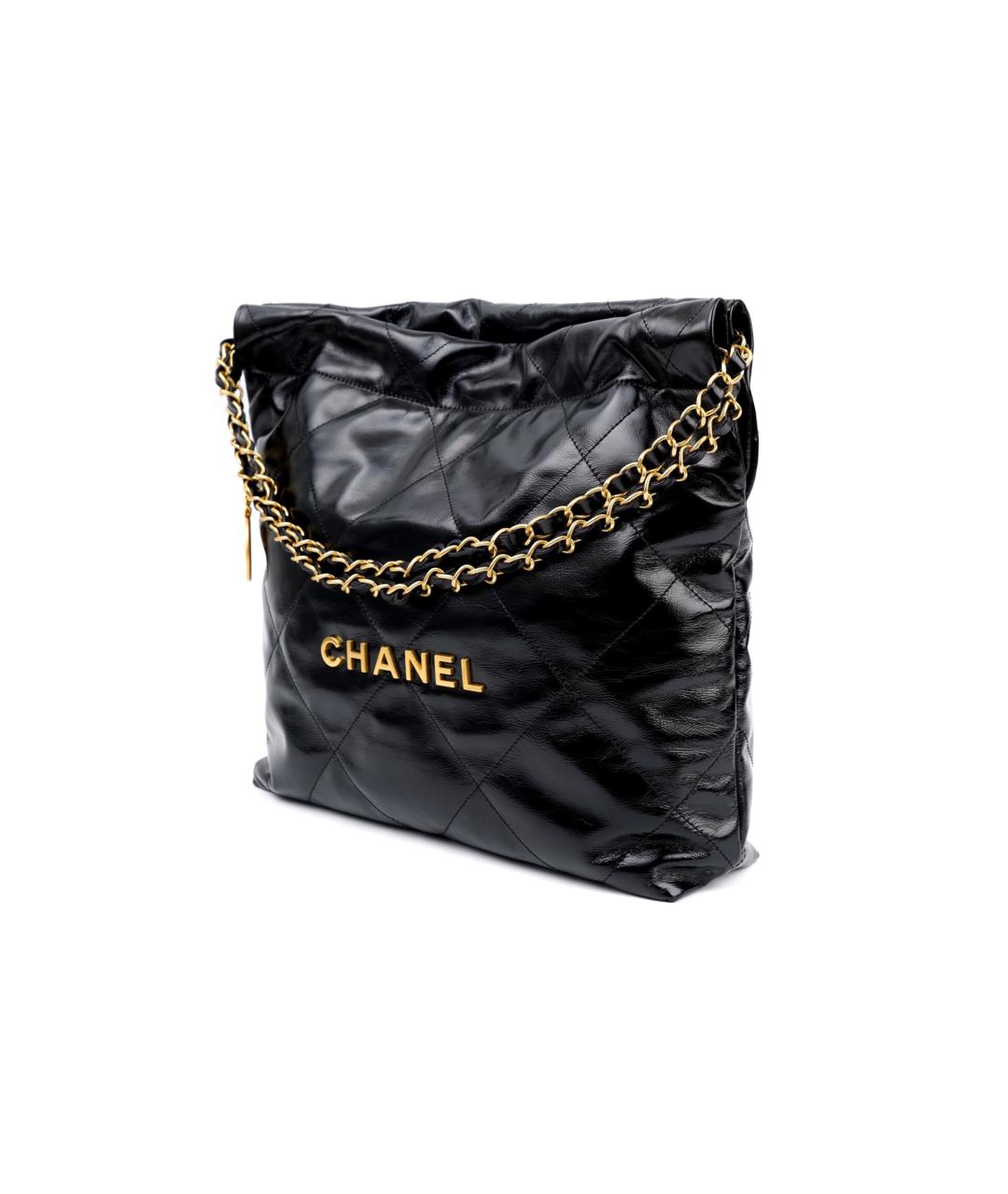 CHANEL Черная кожаная сумка через плечо, фото 3